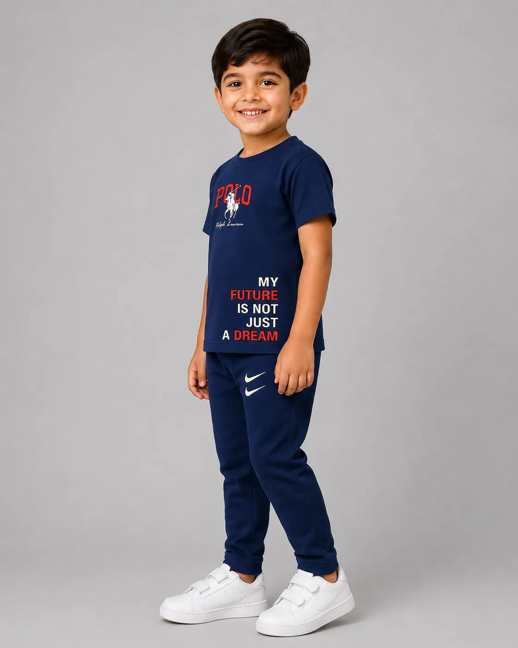 Kids Matching Set | Polo - Navy Blue