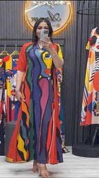 Pop Splash-Printed- Outfit Long Frock With