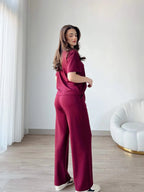 Noor Contrast Trim Lounge Set – Women’s Two Piece Co-Ord