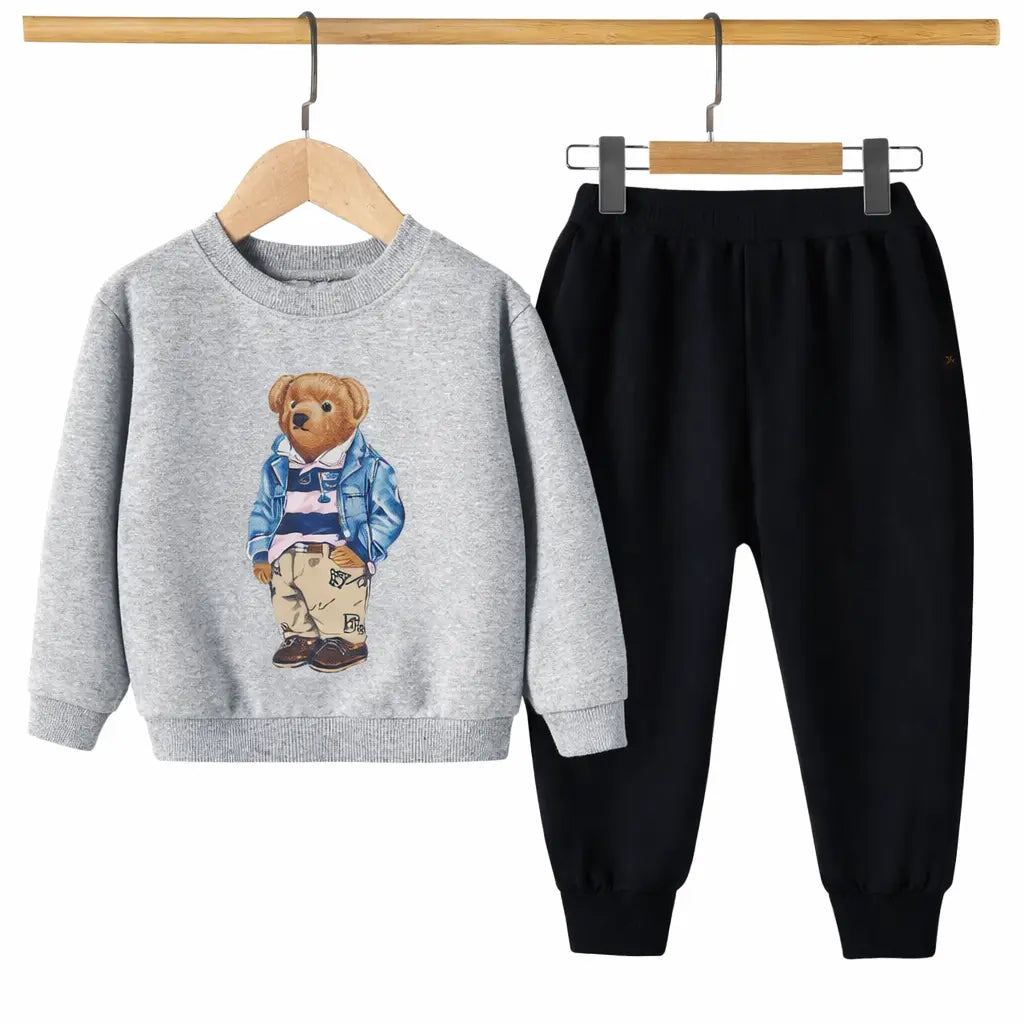 Kids Winter Sweat Shirt Set | Polo Bear Printed