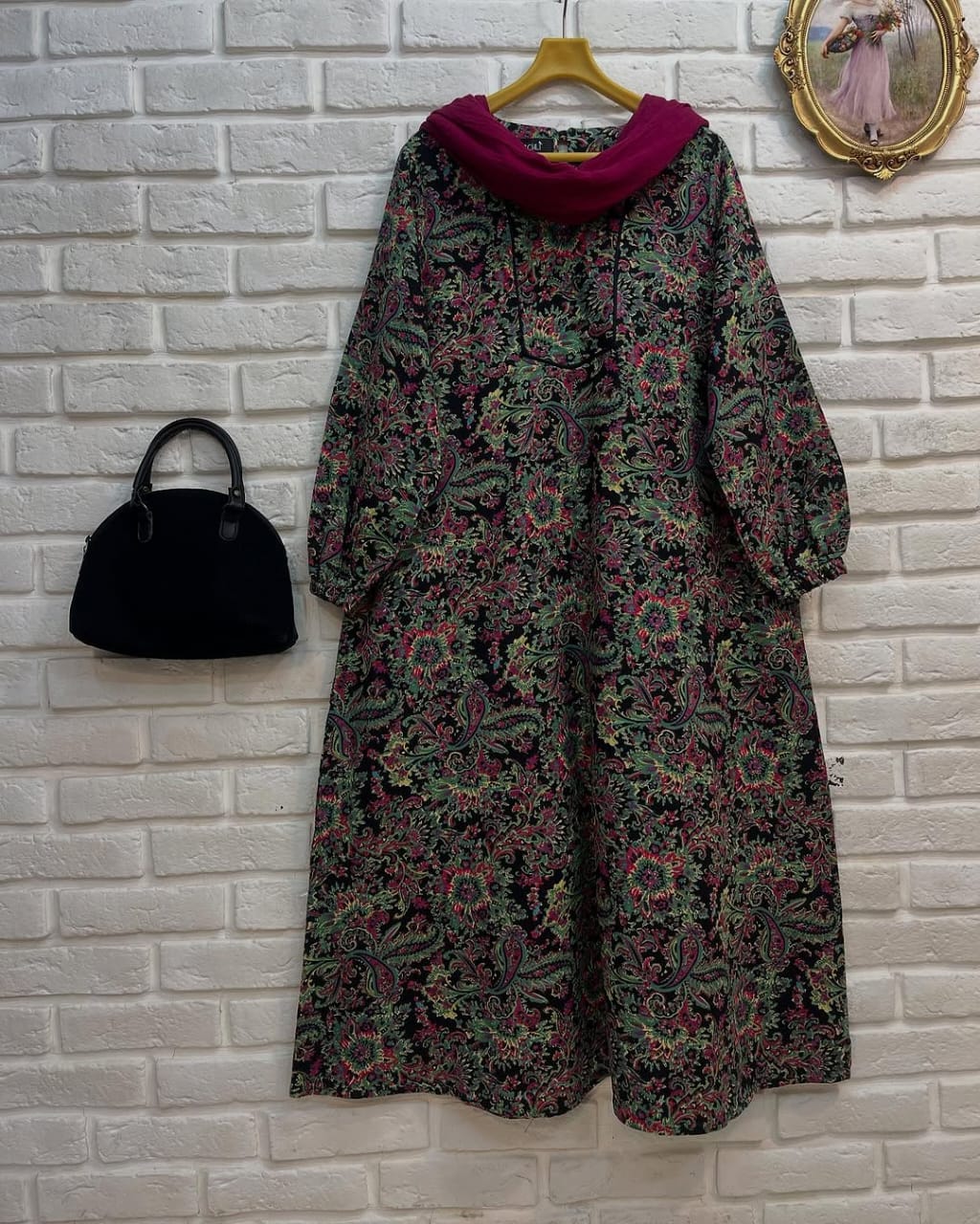 Elegant Long Printed lawn  Frock & duparta Trouser for Women