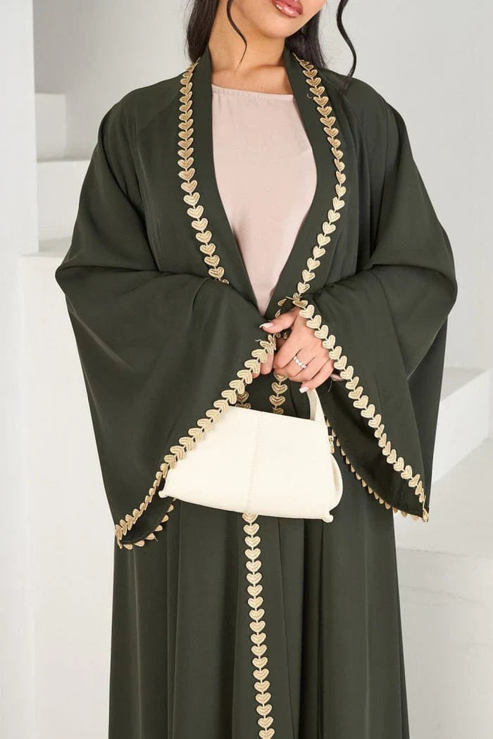 Gul-e-Dil Green Embroidered Abaya