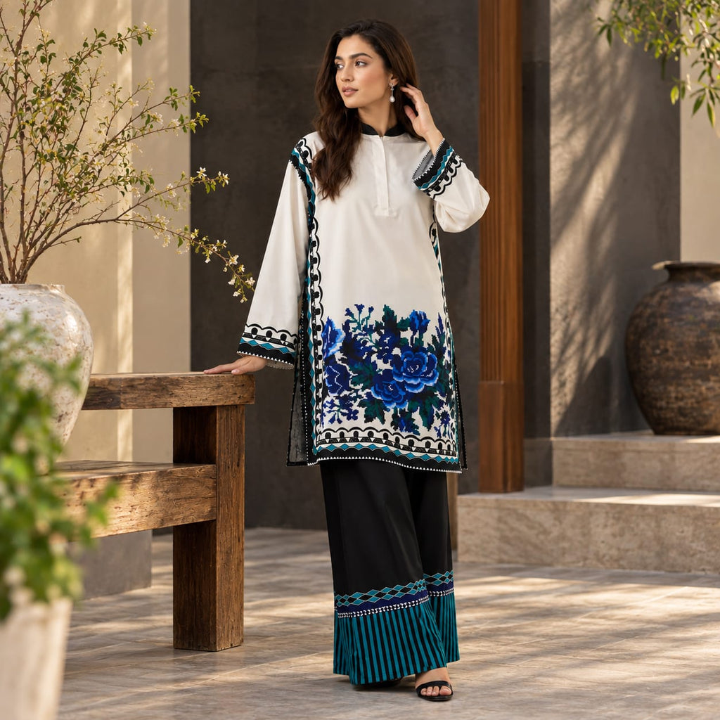 Neelam Floral Print 2-Piece Trouser Set