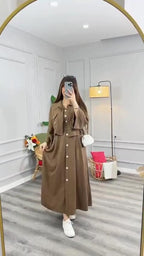 Long Koti Style Mocha Grace Co-Ord Set