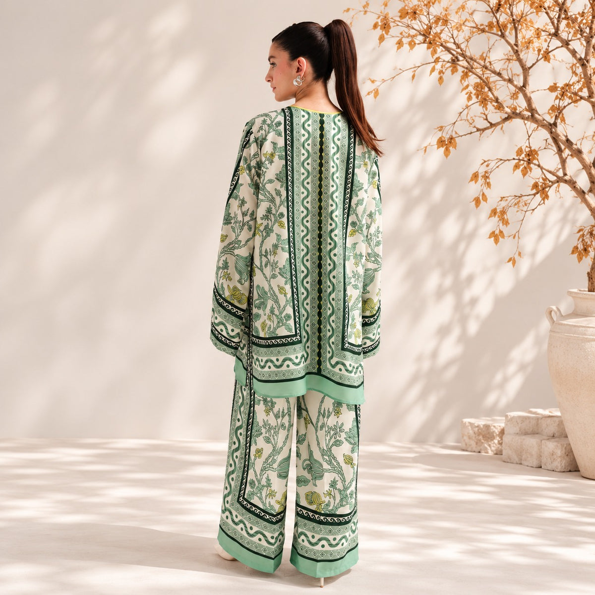 Emerald Garden Printed  2 Piece