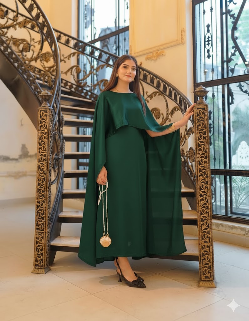 RC'S NEW DARKGREEN CAPE GOWN