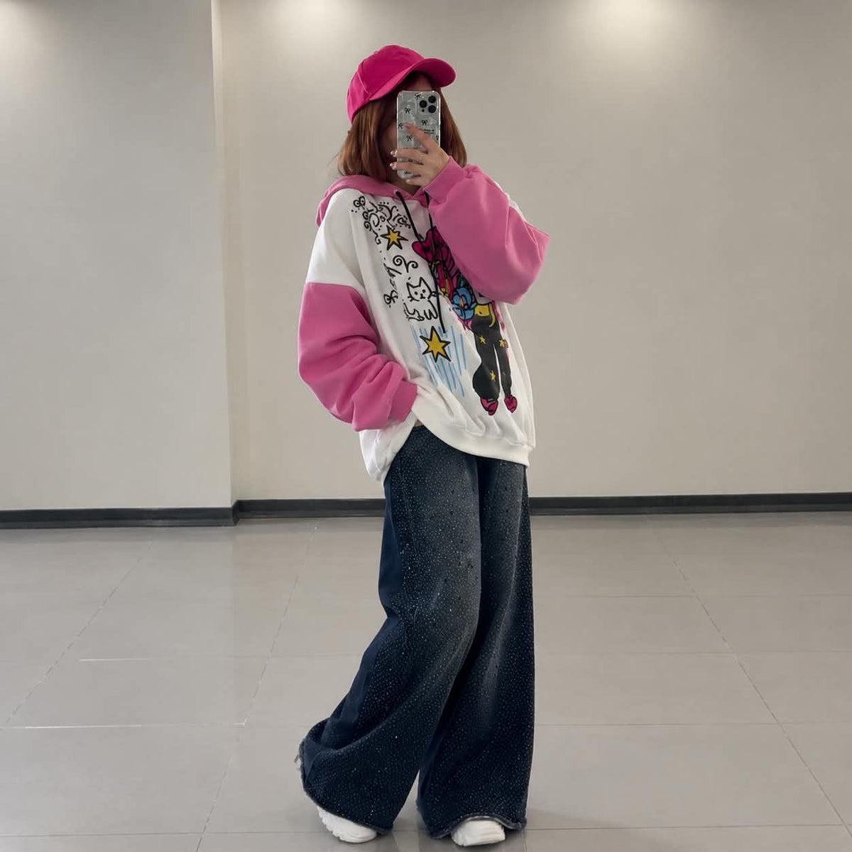 Pink Pop bunny style Hoodie