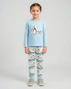 Polar Penguin Kids Night Suit – Sky Blue