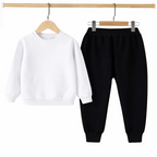 Kids Winter Sweat Shirt Set - White