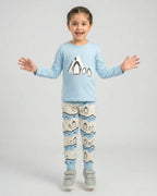 Polar Penguin Kids Night Suit – Sky Blue