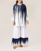 2 Piece Stitched Printed Shirt and Printed Palazzo