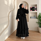 Ruffle Abaya Maxi Dress