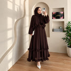 Ruffle Abaya Maxi Dress