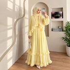 Ruffle Abaya Maxi Dress