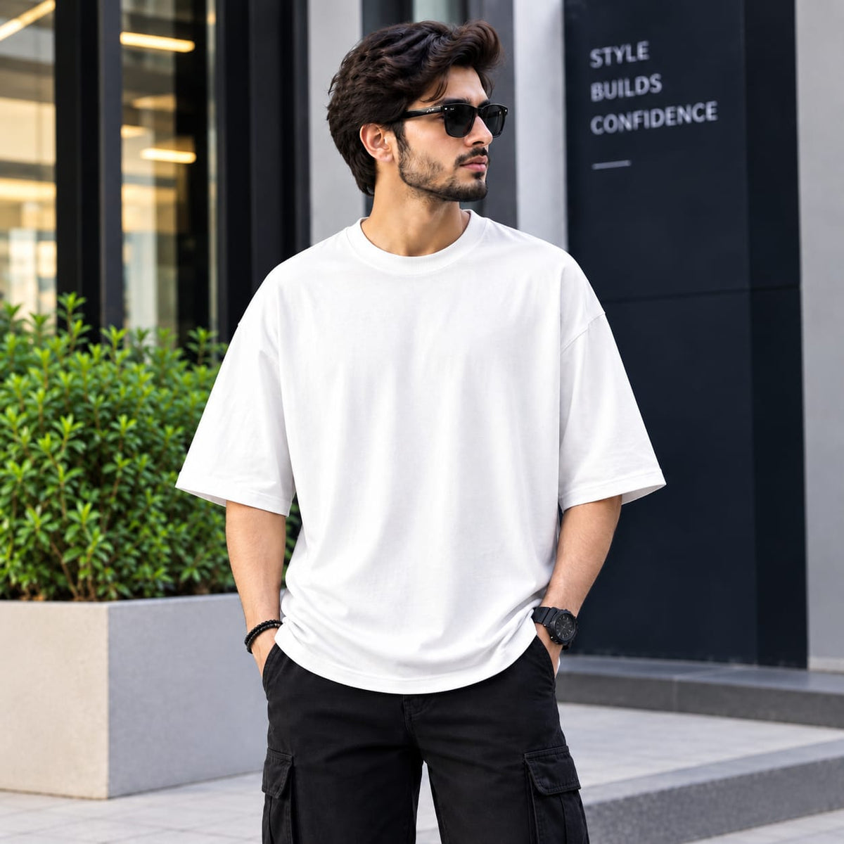Mint Green Oversized Drop-Shoulder T-Shirt