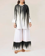 2 Piece Stitched Printed Shirt and Printed Palazzo