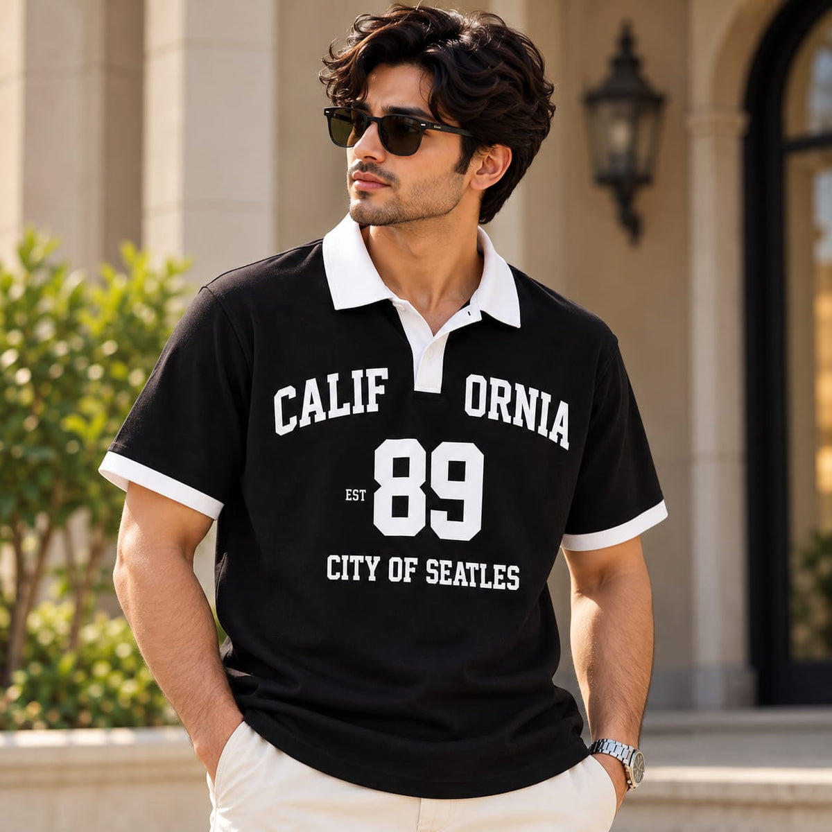 California 89 Oversized Polo T-Shirt