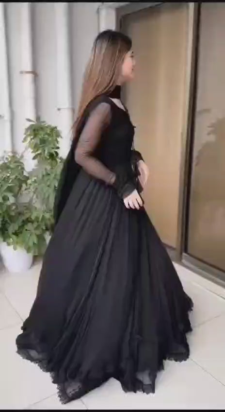 3 piece Long Maxi Dress With Matching Dupatta