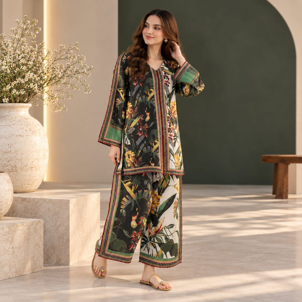 Zareen Tropical Print 2-Piece Co-ord Set