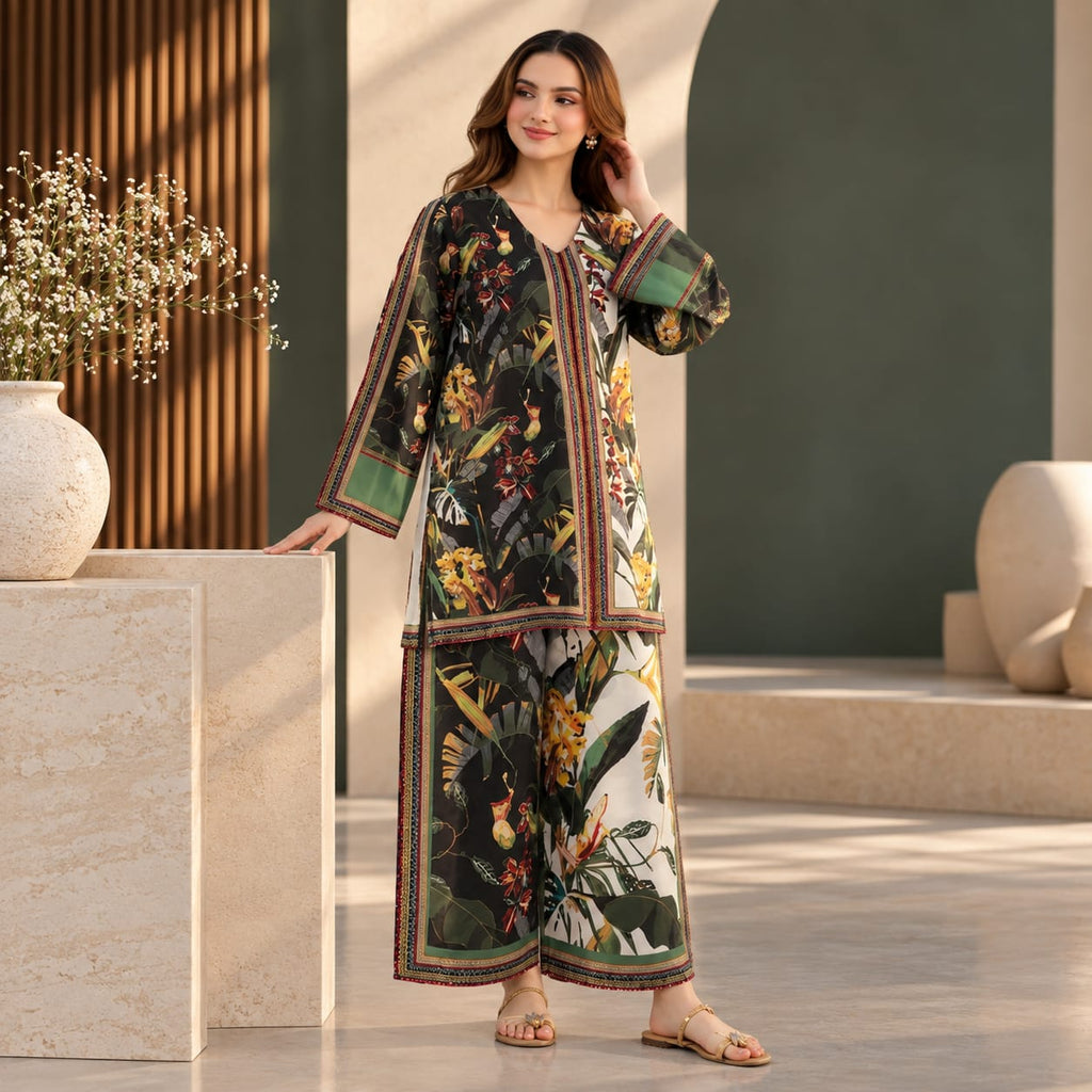 Zareen Tropical Print 2-Piece Co-ord Set