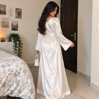 Wrap Maxi Dress With Flared Sleeves | Luxurious Long Party Wear Gown 👗✨
