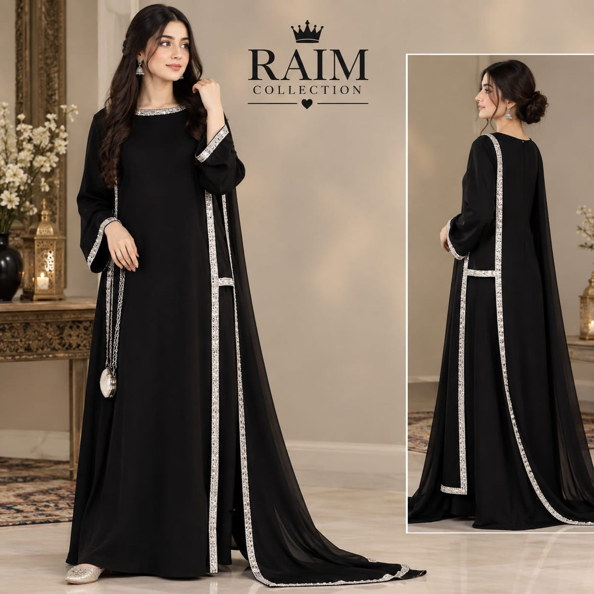 Luxury 3 piece Long Dress with Matching Dupatta | Festive & Party Wear Ensemble 👗✨