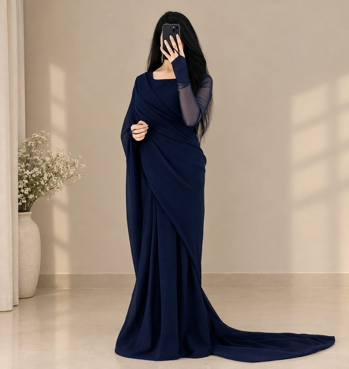 Saree With Full Sleeve Blouse | Graceful Party Wear Saree Set 🥻✨