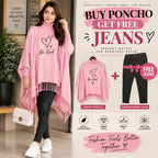 Buy Poncho Get Free Jeans Bundle | Chic Everyday Outfit 🛍️✨