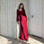 Siren Bodycon Bell Sleeves Maxi