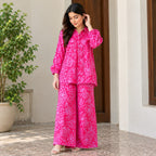 Abstract Print Button-Down Shirt With Matching Trouser Set | Chic Casual & Daily Wear Co-ord Outfit 👗✨