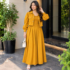 Maxi Dress With Matching Crop Jacket Set | Elegant Casual & Party Wear Outfit 👗✨