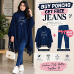 Buy Poncho Get Free Jeans Bundle | Chic Everyday Outfit 🛍️✨
