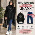 Buy Poncho Get Free Jeans Bundle | Chic Everyday Outfit 🛍️✨
