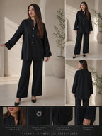 Raim Collection Black Embellished Co-ord Set