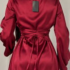 Wrap Maxi Dress With Flared Sleeves | Luxurious Long Party Wear Gown 👗✨