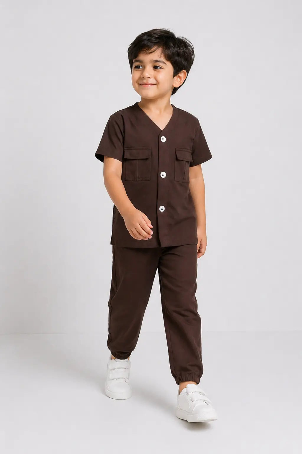 Signature Kids Pajama Set - Chocolate Brown