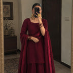 Mehrunnisa Maroon 3-Piece